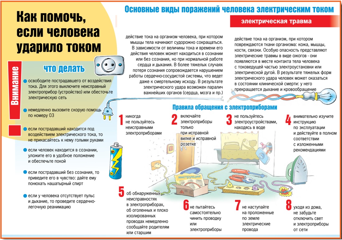 Если ударило током